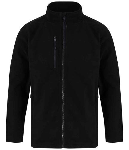 Henbury Recycled Polyester Micro Fleece Jacket - BLK - XXL